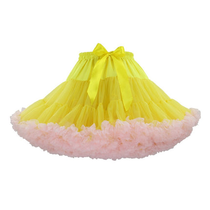 Adult Petticoat Daily Style Ultra-Puffy Nylon Lolita Cloud Petticoat Seamless Marshmallow Violent Puffy Skirt