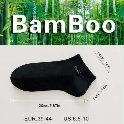 Temu Cross-Border Best-Selling Men's Bamboo Fiber Socks Sweat-Absorbent and Deodorant Men's Antibacterial Business Casual Socks for All Seasons