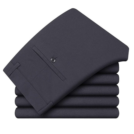 Wholesale middle-aged casual pants men's four sides high elastic fabric summer thin ice silk pants pants pants pants high waist breathable