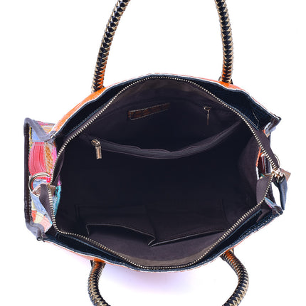 Cross-Border Women's Handbags European and American Trendy Bags Snake Pattern Handmade Women's Bags Crossbody Handbags Crossbody Bags with Multiple Carrying Methods