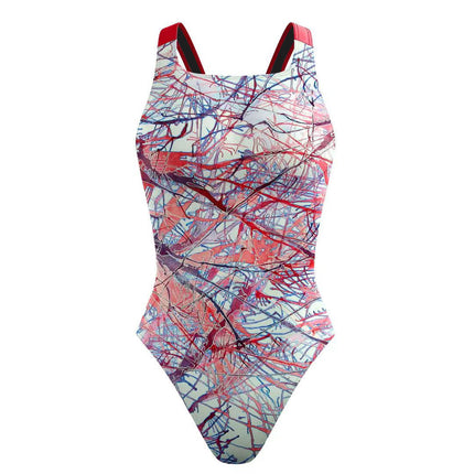 2025 new European and American one-piece bikini cross-border digital printed swimsuit AliExpress tight racing swimsuit for women