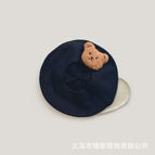 Bear head beret-black / 3-48 months