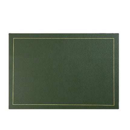 Scandinavian Style Gold Edge Rectangular Leather Placemat Double-Sided Two-Color Leather Placemat Waterproof and Oil-Proof Insulated Table Mat