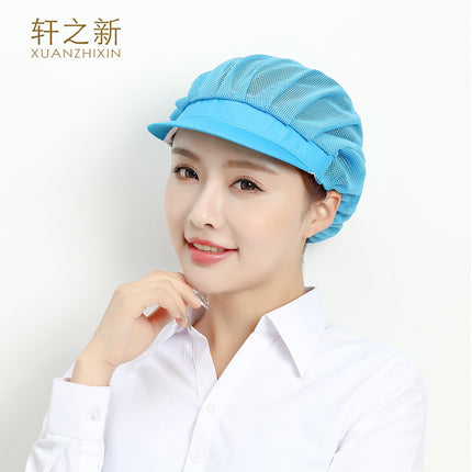 Breathable Net Hat Catering Special Kitchen Chef Food Factory Workshop Anti-oil Smoke Dust-proof Anti-hair-drop Working Cap Female