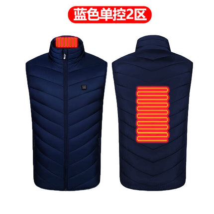Cross-border Explosions Winter Heating Vest Three-gear Intelligent Adjustment USB Power Supply Cold-resistant Warm Heating Clothing for Men and Women