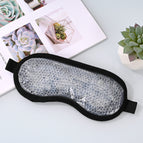Ice bead eye mask black (white beads) type B