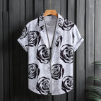 ZP095 gray black rose paper-cut / S