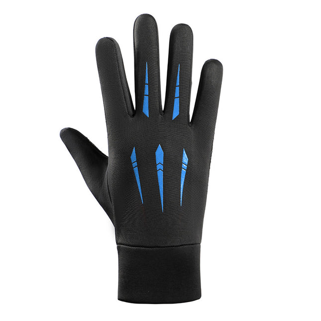 Windproof Gloves with Fleece Lining for Warmth, Winter Motorcycle Riding Gear, Full-Finger Protection for Delivery Riders, Touchscreen Compatible