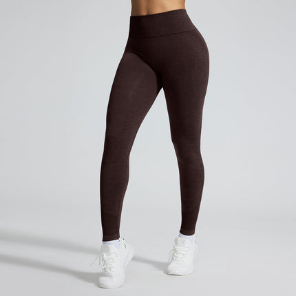 Cationic Seamless Yoga Outfit Set with Hip-Lifting Tight Fitness Pants and Backless Sports Bra Yoga Tank Top for Body Shaping