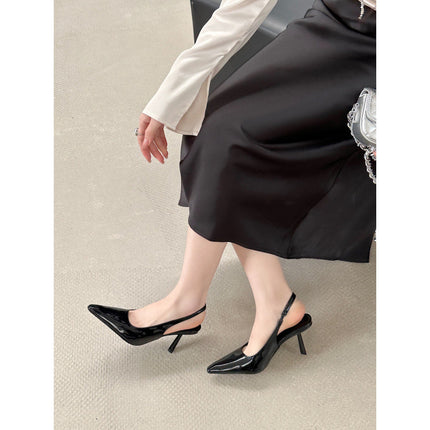 European and American New Fashion Gannon Figure Stiletto Heel Shoes Women's Sandals with Baotou