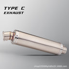 Stb silver body curled elbow with white ends