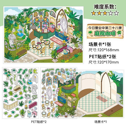 Infeel.Me Extra Large Scenery Stickers Today's Business Hours Open - Part Twelve DIY Journal Scene Stickers