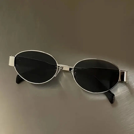 Cross-Border Popular Small Round Frame Metal Frame Popular European and American Women's Sunglasses Internet Celebrity Sunglasses Versatile Trendy Sunglasses
