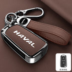 [haval d model trunk + unlock button] double-sided leather pebbled brown + a04 rope + rope buckle