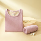 Women-light purple-round neck-hemming / M