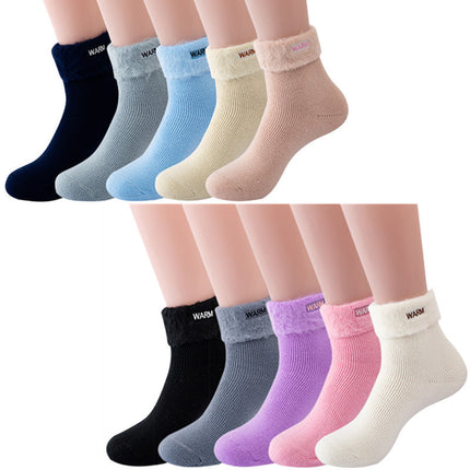 Women's Slippers Socks Winter Home Socks Brushed Plush Socks Warm Socks Warm Confinement Ski Socks Sailor Sleeping Socks