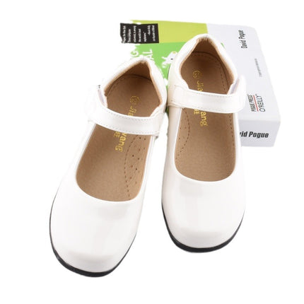 Girls' Leather shoes black and white performance chorus shoes primary and secondary school students' performance shoes Children's formal wear British dress shoes spring and autumn