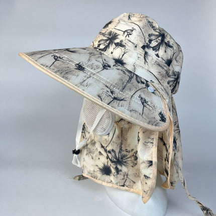 Summer Tea-Picking Sun Protection Hat, Sun Hat for Women, Anti-Uv Hat, Face Mask, Breathable Sun Protection for Cycling and Working