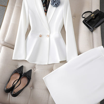 Cross-Border High-End Suit Jacket for Women, Spring and Autumn Professional Attire, Beauty Salon Hostess Front Desk Work Uniform