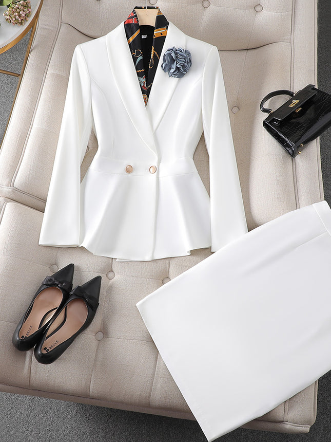 Cross-Border High-End Suit Jacket for Women, Spring and Autumn Professional Attire, Beauty Salon Hostess Front Desk Work Uniform