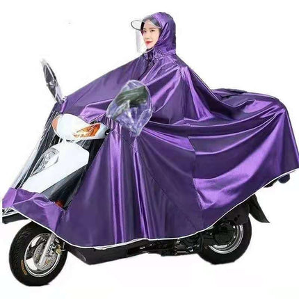 Raincoat Electric Battery Motorcycle Men's and Women's Thickened Double Super Large Long Full Body Rainstorm Protection Poncho Foot Covering