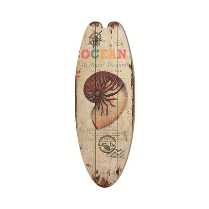 Cross-Border Surfboard Pendant Beach Leisure Wall Decoration Wooden Brand Hawaiian Party Supplies Scene Layout