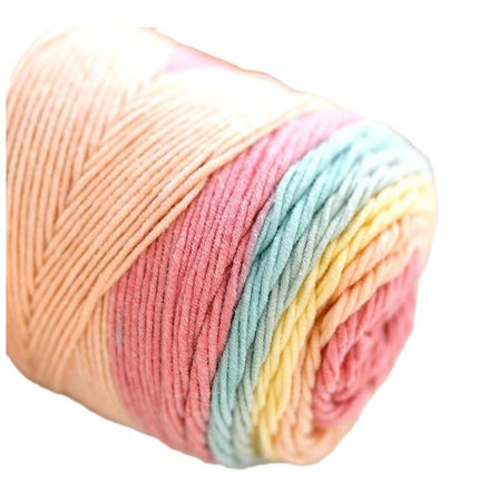 5 Strands of Rainbow Cotton Wool Cake Handmade DIY Knitted Doll Pillow Blanket Colorful Dot Yarn Milk Cotton Thread Ball Wholesale