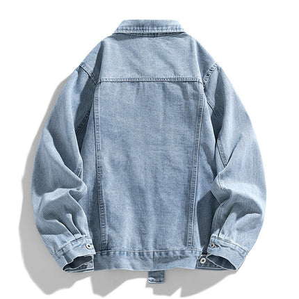 2024 autumn Denim jacket new distressed washed Denim jacket coat can be opened