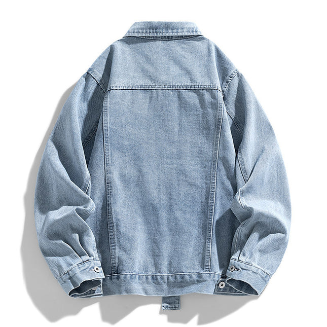 2024 autumn Denim jacket new distressed washed Denim jacket coat can be opened