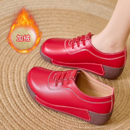 Fleece-lined 2024 spring and summer new Tods women's thick-soled middle-aged and elderly mother's shoes non-slip outer wear casual single-layer shoes women