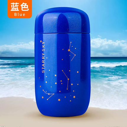 New Mini Portable letter starry Cup 304 stainless steel vacuum Cup fashion simple pocket Cup logo