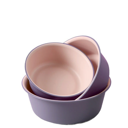 Plastic Household Washbasin Contrast Color S M L 3-Piece Set 5 Colors / Bassine Plastique Ménagère Bicolore S M L Set 3 Pièces 5 Couleurs