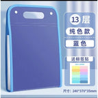 13 grid vertical accordion bag / Dark blue