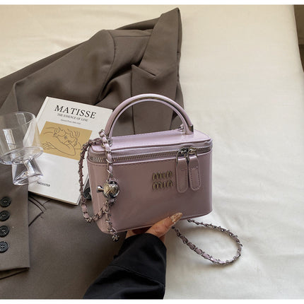 Fashion Retro High-end Box Bags Trendy Western-style Cross-border Miu All-match Crossbody Bag Shoulder Portable Small Square Bag