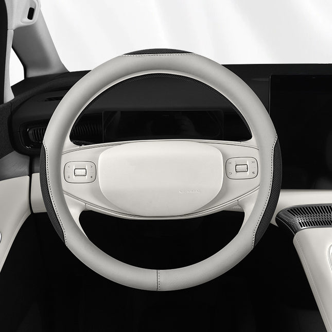 Car Steering Wheel Cover Leather Ice Silk Universal Car Electric Handle Cover Breathable Anti-Slip Model Available for All Seasons