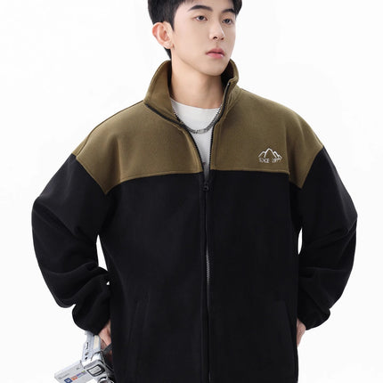 Men's Sweatshirt 2025 New Winter American Style Couple's Drop Shoulder Loose Jacket Autumn and Winter Fleece Zipper Cardigan