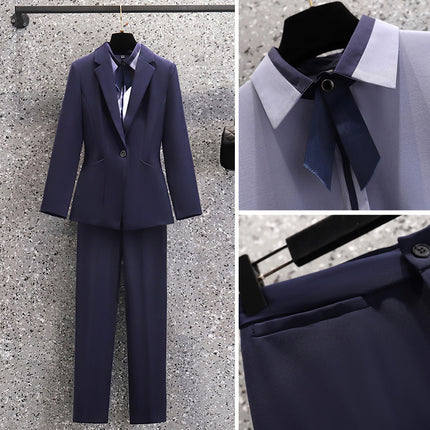 Professional suit Women's Autumn and Winter Suit Dress Temperament Beauty Salon Work Clothes High-end Sales Department Front Desk Suit Fixation