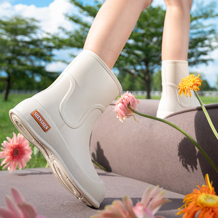 New dopamine women's short tube fashion rain boots non-slip wear-resistant waterproof rain boots camping water play shoes rubber shoes shoes