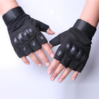 Hard shell half finger black / M