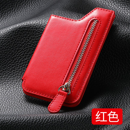 Back Sticker Mobile Phone Card Bag Multifunctional Creative Card Holder Card Holder Zipper Mobile Phone Case DIY Free Collocation