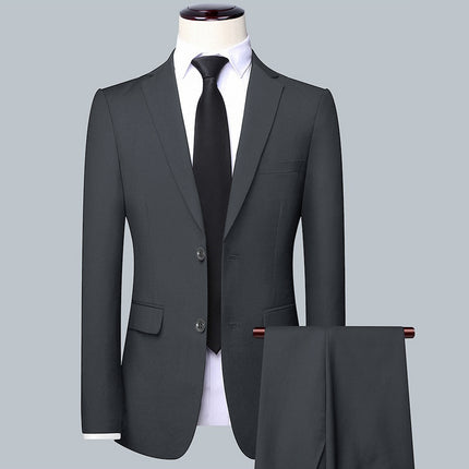 Light Luxury Small Suit Men's Business Casual Professional Formal Wear Groom Wedding Dress Slim Work Suit Jacket Trendy