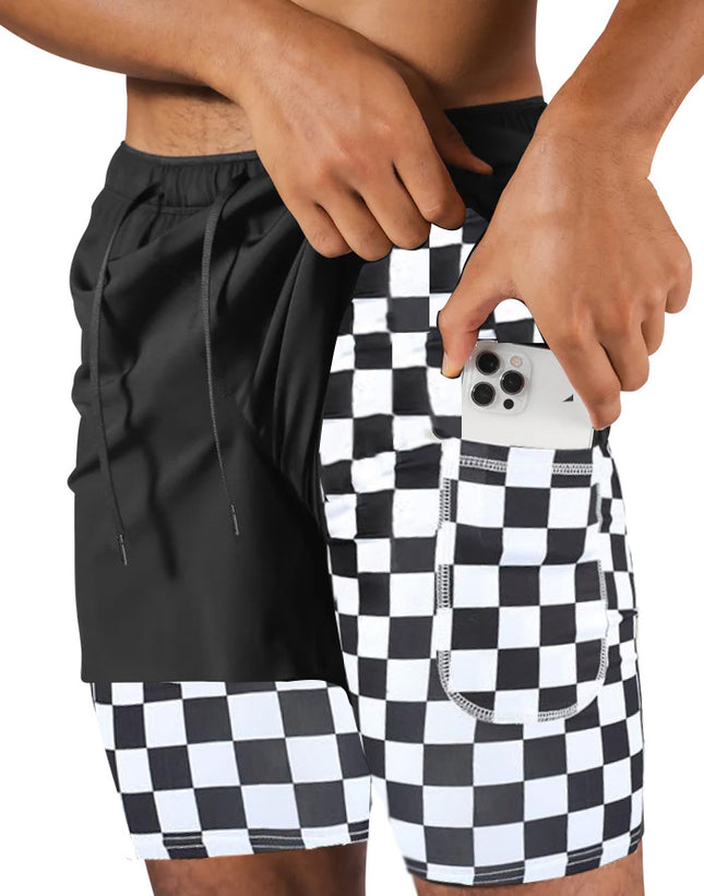 European Code Cross-border Men's Sports Leisure Shorts Track and Field Running Fitness Training Quick-drying Breathable Shorts Crazy Muscle