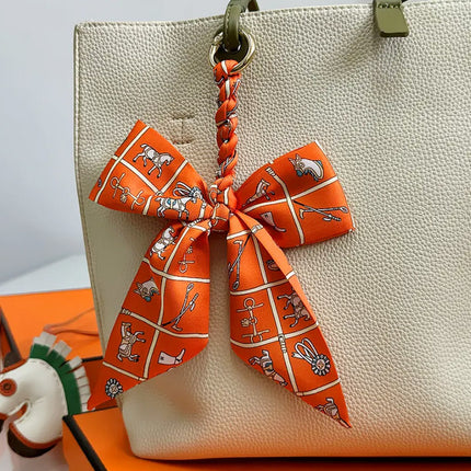 High-grade Handbag Handle Ribbon Bag Handle Handle Accessories Silk Scarf Handbag Tie Bag with Decorative Ribbon Pendant