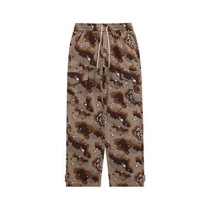 American Style Fashion Spring Vintage Camouflage Covers Loose Straight Multi-Pocket Ins Casual Pants for Men and Women