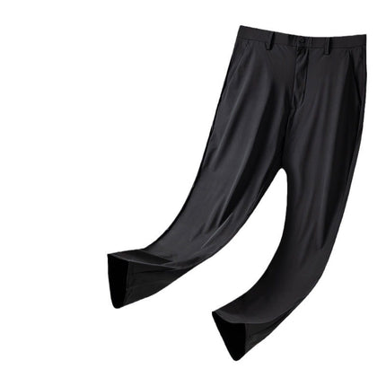Nylon Straight-Leg Men's Casual Pants Spring and Autumn Men's Pants Ice Silk High-Elastic Business Dress Pants Summer Pants Men's High-Elastic Breathable