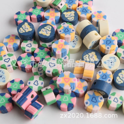 100 a pack of cross-border fruit soft pottery loose beads clay beads diy Amazon material bag accessories mobile phone