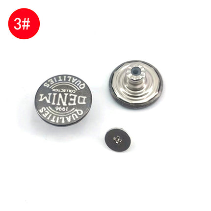 Wholesale In-Stock Waist-Cinching Button-Free Detachable Jeans Buttons, Eco-Friendly Buttons, Screw Metal I-Shaped Buckles