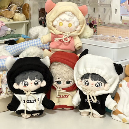 Horn Sweatshirt 4 Colors Optional Baby Clothes 10cm Super Cheap Cotton Doll Clothes 20cm Cute Doll Accessories diy