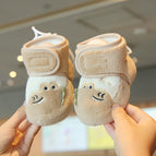 Khaki hippo velcro [autumn and winter plus velvet yz] / Inner length 11cm (recommended for 0-4 months)