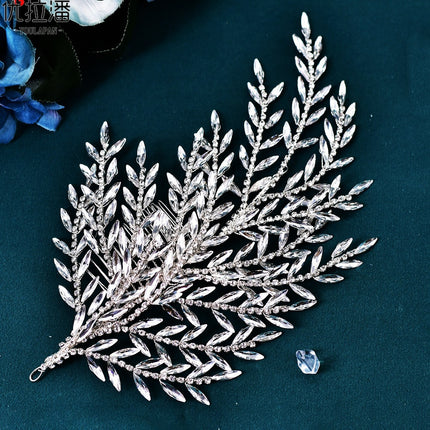 Youlapan Foreign Trade Bridal Hair Comb with Marquise Rhinestones Hair Accessory for Wedding Dress Updo Side Comb Hp613